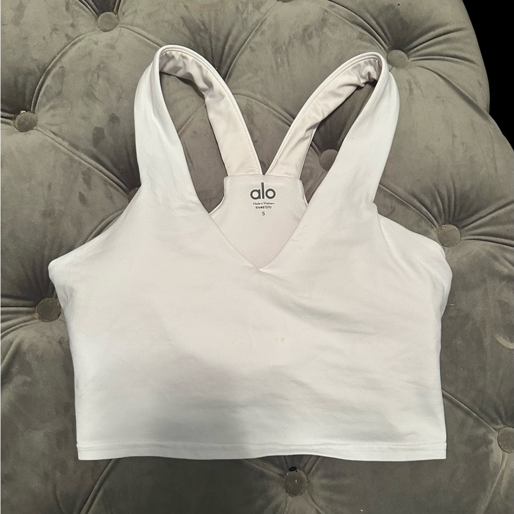 ALO yoga, Airbrush Real Bra, Color: White, Size: S
